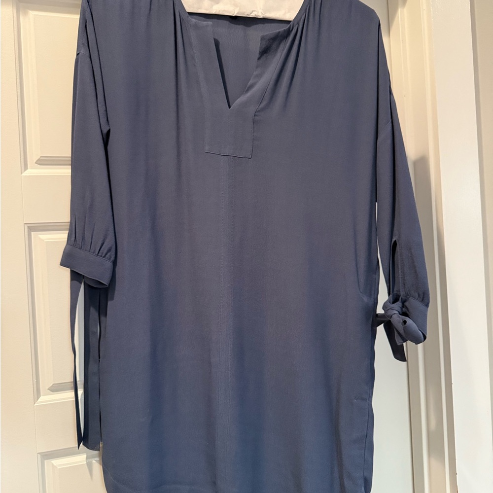 Madewell Blue/Gray Tunic Mini Dress